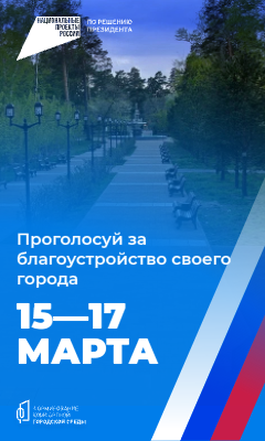 ПРОГОЛОСУЙ ЗА БЛАГОУСТРОЙСТВО СВОЕГО ГОРОДА 15–17 МАРТА.